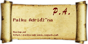 Palku Adriána névjegykártya